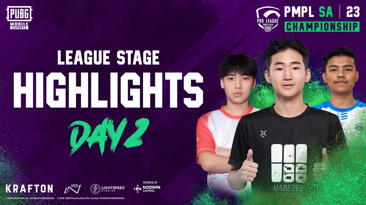 Highlights League Stage Day 2 2023 Pmpl South Asia Championship