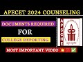 DOCUMENTS REQUIRED FOR COLLEGE REPORTING| APECET 2024 COLLEGE REPORTING DOCUMENTS 📃| #apecet2024