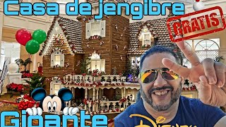 Casa de jengibre navideña gigante en Disney Grand  Floridian