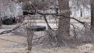 1-15-17 Pratt Kansas Power Lines Down Trees Down Linemen At Work