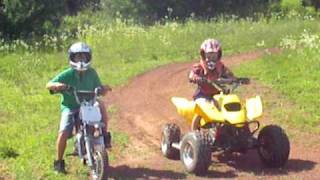 drr race quad vs 70cc pitbike