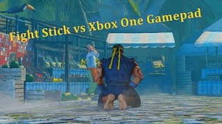 Fight Stick vs Xbox One Gamepad - Street Fighter V Online Battles w/Ryu