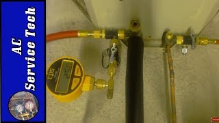 Vacuum Pump AC Lines and Break the Vacuum with Refrigerant: Setup, Micron Level, Weighing