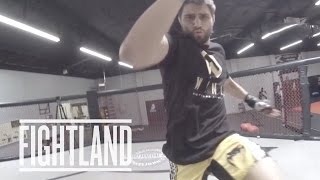 The Flying Double Knee With Carlos Condit: Fight School