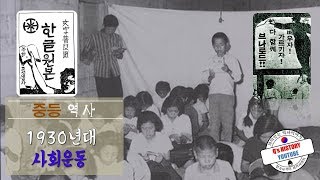 [중등역사]1930년대 사회운동