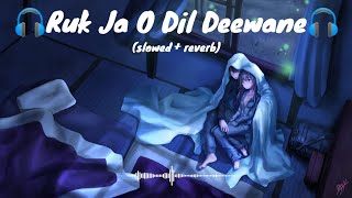 🎧Ruk Ja O Dil Deewane🎧 New slowed and reverb hindi song 🎶🎶🎶