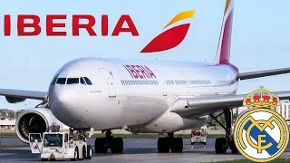 Iberia (Real Madrid) A340-600 (A346) landing \u0026 close up action in Montreal (YUL)