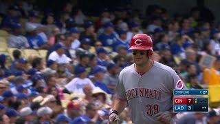 CIN@LAD: Mesoraco slugs a two-run home run to left