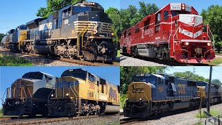 Railfanning Terre Haute, IN 6-18-22 CSX, INRD, NS, BNSF, KCS, and UP - Nice Lashups