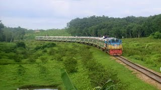 4K Parabat express crossing Sathgaon Tea garden, Sreemangal, Moulvibazar