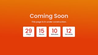 How To Make Coming Soon Page Using HTML, CSS And JAVASCRIPT | Countdown Timer | Rizowan Ahmed Safi