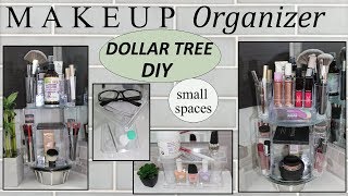 MAKEUP STORAGE IDEAS (2020) | Dollar Tree DIY | ROTATING MAKEUP ORGANIZER | Bathroom Decor
