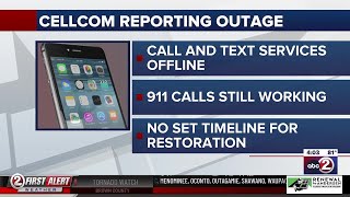 Cellcom reports phone, text outage
