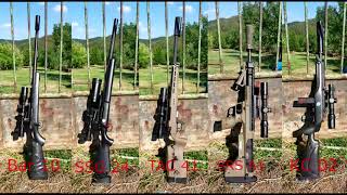 SSG 24, Bar 10, TAC 41, SRS a1, KC 02 airsoft sniper test 80 m