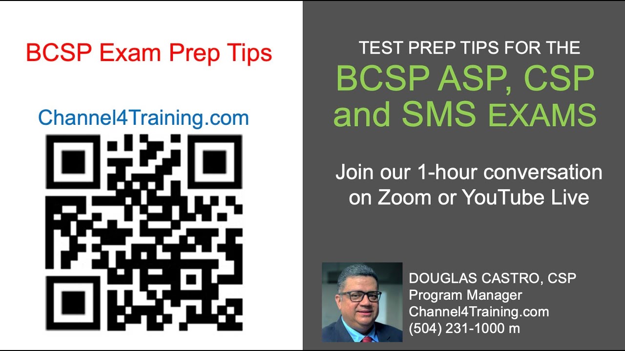 Test Prep Tips For The BCSP ASP, CSP And SMS Exams - YouTube