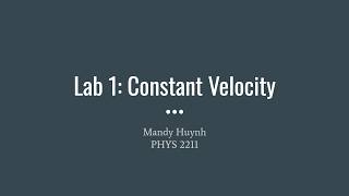 Physics Lab 1