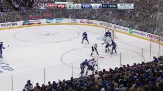 Auston Matthews 1st NHL Playoff Goal 4/17/2017 - (Washington Capitals vs Toronto Maple Leafs)