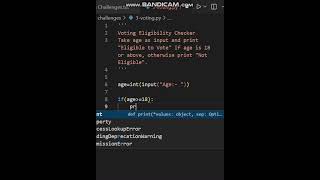 Python Challenge #3 | Voting Eligibility Checker 🗳️