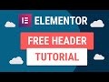 FREE Elementor Header Tutorial 2020 | Build A Website Header In 10 Minutes