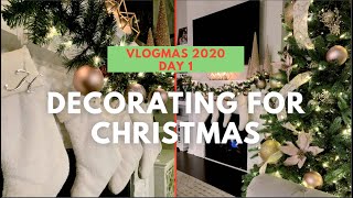 VLOGMAS 2020 Day 1:  Decorating home for Christmas 2020