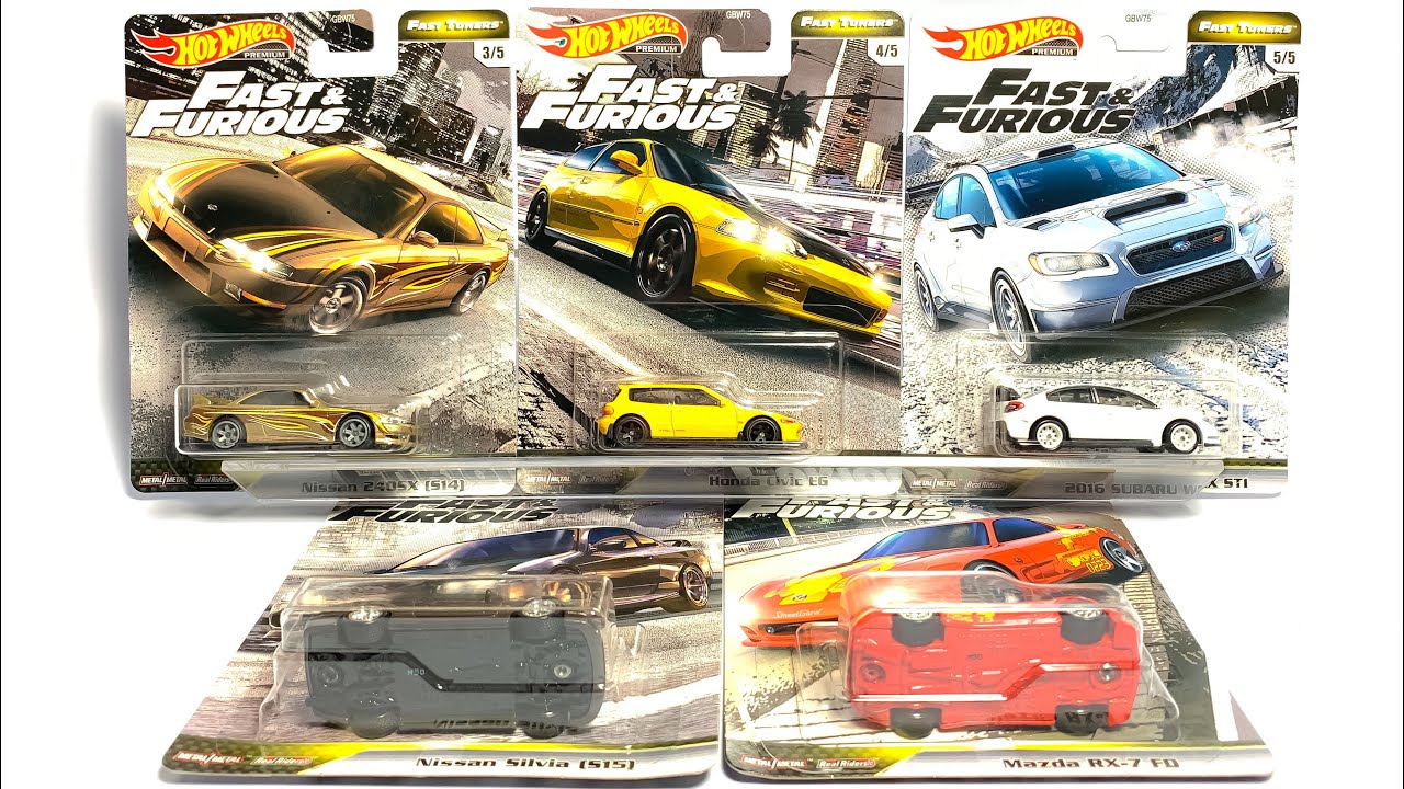 Hot Wheels Premium Fast And Furious Fast Imports Real Riders FULL Set ...