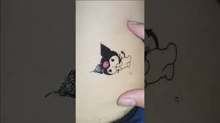 Kuromi Tattoos applying  #kuromi  #art #tattoos