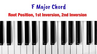 F Major Chord (Root Position, 1st Inversion, 2nd Inverstion) Music Theory with Lester Delgado