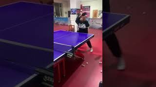 Table tennis training. That girl is particularly aggressive.😅😅😅.Yanbian Korean Autonomous Prefecture