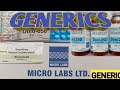 Generics MICRO LABS LTD. MEDICINE BRANDS CATALOG #medicine #medicine #generic