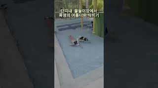 2박3일동안 캠핑장에서 물놀이하고도 휴일날 또 아파트 단지내에서 물놀이하는 하림건우