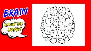 How To Draw A Brain Easily | The Human Brain Drawing Tutorial