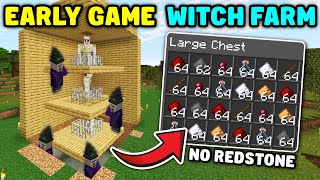 Minecraft - EARLY GAME WITCH FARM - No Redstone Required (1.20+)