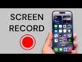 How To Add Screen Record on iPhone