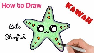 How to Draw a Cartoon Starfish Cute and Easy