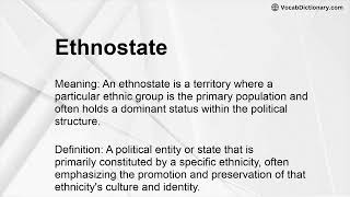 Ethnostate Meaning