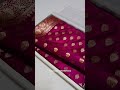 💕 beautiful rani pink banarasi katan silk saree 🛍 shorts viralshort viral