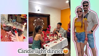 Candle Light Dinner❤️ |kashusimmivlogs|