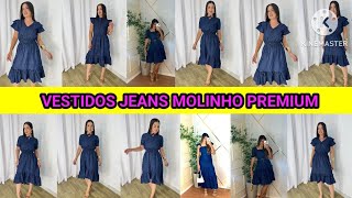 🟣 VESTIDOS LONGOS MIDE JEANS MOLINHO PREMIUM MODA EVANGELICA MODA CENTER SANTA CRUZ CAPIBARIBE PE