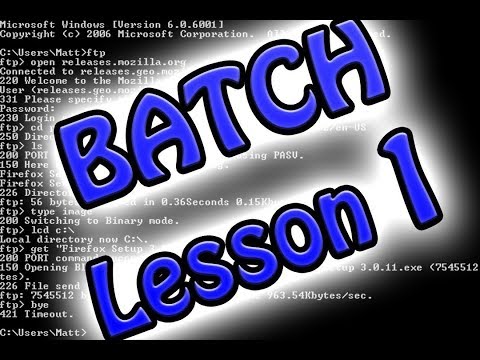Batch Cmd Programming Lesson 1 Basics