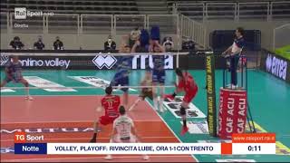 Dal Tg di RAI Sport: Civitanova vince gara 2 e pareggia i conti