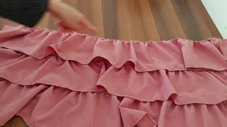 sewing layered ruffle skirts / sewing skirts for girls / sewing skirts for ages 4