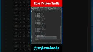 Beautiful 🌹Rose Using #Python #Turtle #Graphics python🥰 | turtle tutorial Draw rose #short #shorts
