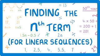 GCSE Maths -  How to Write Expressions for the nth term of Arithmetic Sequences  #55