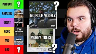 Most Streamed Rap Songs of All Time Tier List
