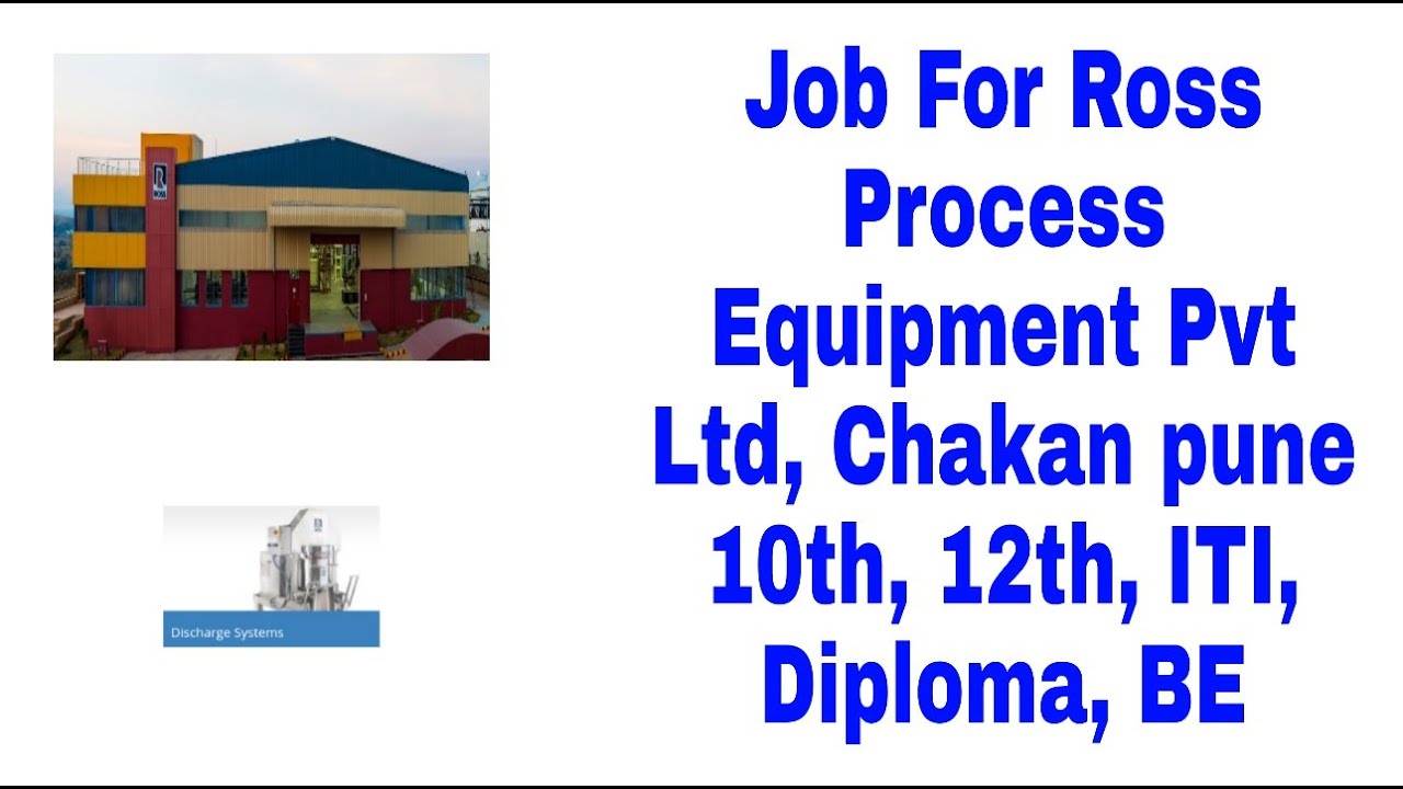 Job For Ross Process Equipment Pvt Ltd, Chakan, Pune 10th, 12th, ITI ...