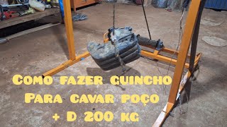 como fazer guincho elétrico para cavar poço cisterna