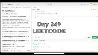 Day 349: LeetCode Problem 65. Valid Number - Swift