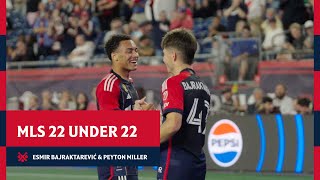 Revolution’s Esmir Bajraktarević and Peyton Miller named to MLS 22 Under 22 presented by BODYARMOR