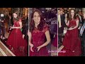 hrh princess catherine stunning in a crimson £1 105 marchesa notte tulle gown