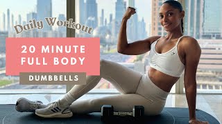 20 mins Full Body DUMBBELL Workout for Muscle \u0026 Strength 🔥